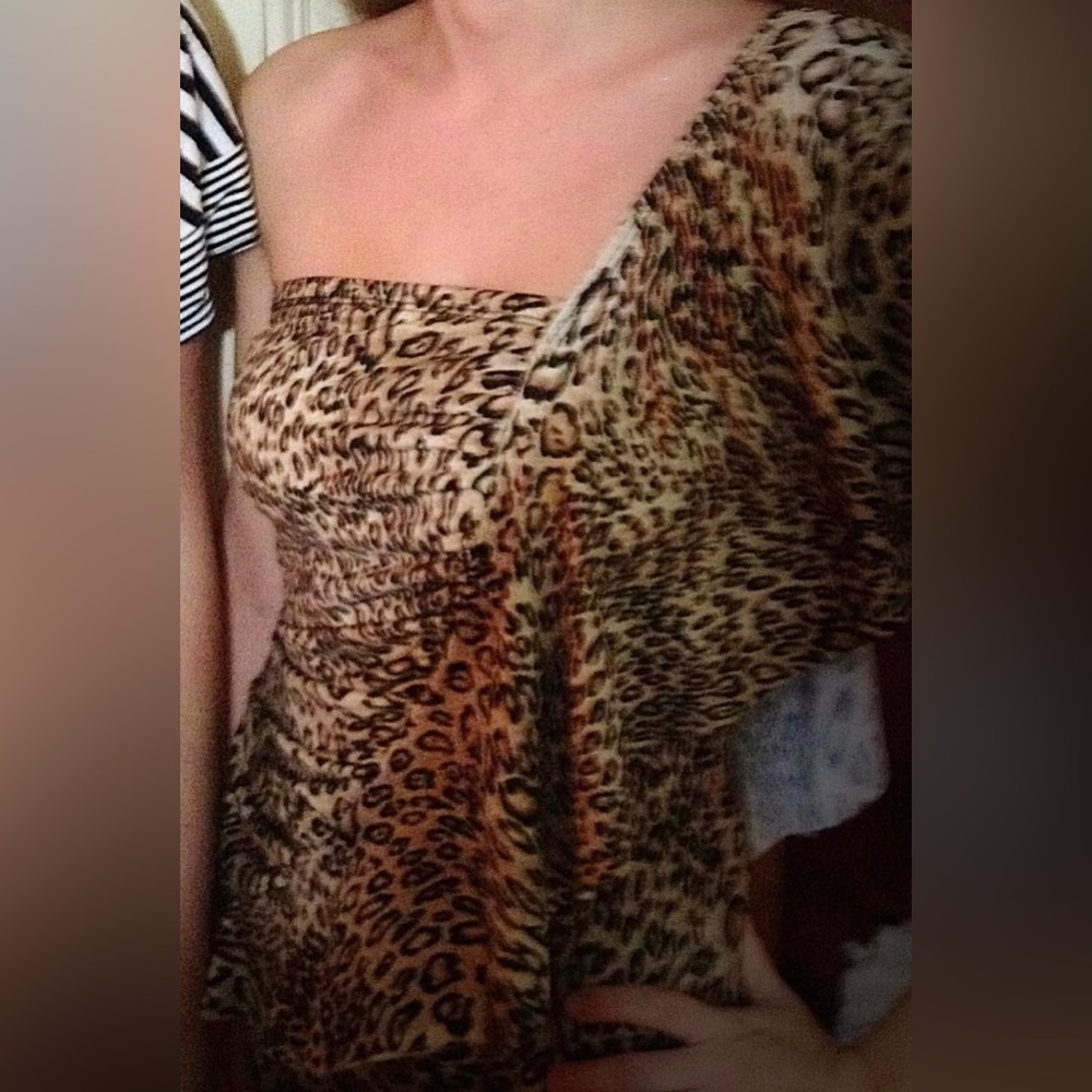 One Shoulder Leopard Print Dress by Ripe - Picture 6 of 6